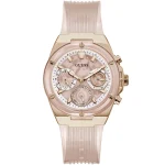 Guess Women’s Athena - 39mm Pink Dial & Clear Silicone | GW0409L3