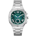 Guess Men’s Headline - 42mm Green Dial & Silver Steel | GW0572G6
