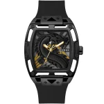 Guess Men’s Legend - 44mm Black Skeleton Dial & Clear Case | GW0648G1