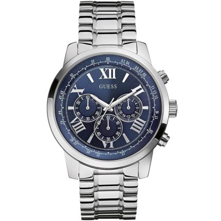 Guess Men’s Horizon - 45mm Blue Dial & Silver Steel | W0379G3