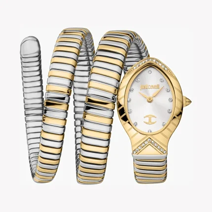 Just Cavalli Women’s Glam - 23mm Two-Tone Gold & Silver Asymmetrical | JC1L248M