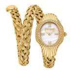 Just Cavalli Women’s Heritage - 23mm Yellow Gold & Antique White Oval | JC1L305M